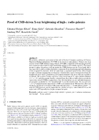 Proof of CMB-Driven X-Ray Brightening of High-Z Radio Galaxies