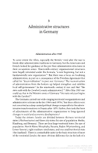 Administrative Structures in Germany