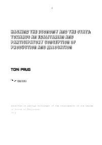 Hacking the Economy and the State: Towards An