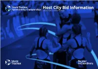 Host City Bid Information 2023-2024 Criteria Package Contents