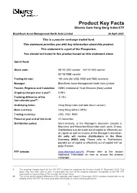 Product Key Facts Ishares Core Hang Seng Index ETF