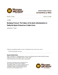 The Failure of the Bush Administration to Ratify the Kyoto Protocol As a State Crime