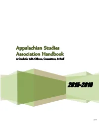 Appalachian Studies Association Handbook