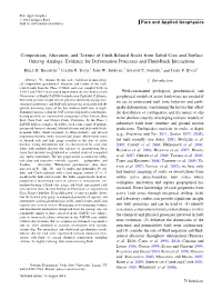 Composition, Alteration, and Texture of Fault-Related Rocks from Safod Core and Surface Outcrop Analogs
