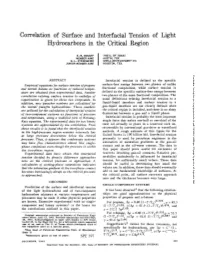 Correlation of Surface and Interfacial Tension of Light Hydrocarbons in the Critical Region