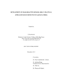 Development of Cross-Reactive Sensors Array: Practical