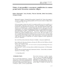 Failure of Microsatellite's Cross-Species Amplification In