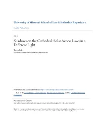 Solar Access Laws in a Different Light Troy A
