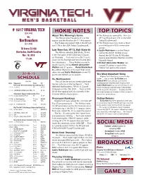Top Topics Hokie Notes Broadcast Game 3 Social Media
