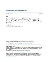 How the Public Trust Doctrine's Fiduciary Duty Requirement