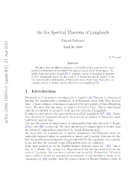 On the Spectral Theorem of Langlands