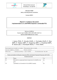 Report 5: Guidance Document Implementation of LIGHTNING Hazards in Extended PSA