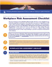 Risk Assessment Checklist