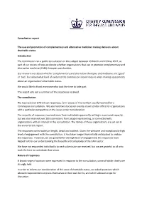 The Use of Complementary and Alternative Medicine