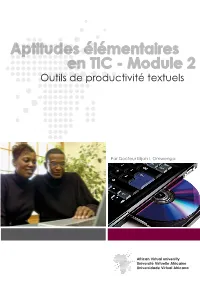 Module 2 Outils De Productivité Textuels