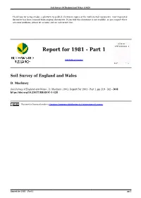 Report for 1981 - Part 1