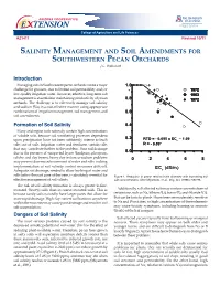 Salinity Management and Soil Amendments for Southwestern Pecan Orchards J.L