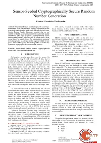 Sensor-Seeded Cryptographically Secure Random Number Generation