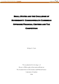 Small States and the Challenge of Sovereignty
