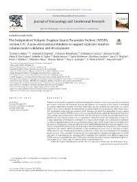 The Independent Volcanic Eruption Source Parameter Archive