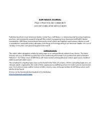 Aapi Nexus Journal: Policy, Practice, and Community 2003-2017 Cumulative Article Index