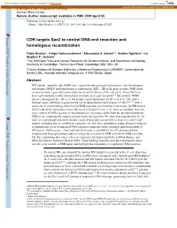 CDK Targets Sae2 to Control DNA-End Resection and Homologous Recombination