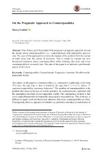 On the Pragmatic Approach to Counterpossibles