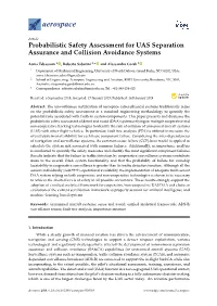 Probabilistic Safety Assessment for UAS Separation Assurance and Collision Avoidance Systems