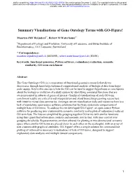 Summary Visualisations of Gene Ontology Terms with GO-Figure!