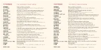 The Heavenly Heart Menu the Perfect Match Menu