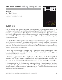 The New Press Reading Group Guide