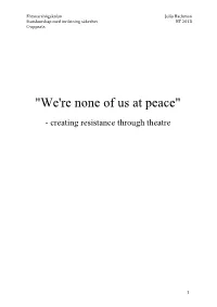 "We're None of Us at Peace"