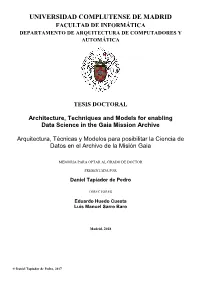 Architecture, Techniques and Models for Enabling Data Science in the Gaia Mission Archive