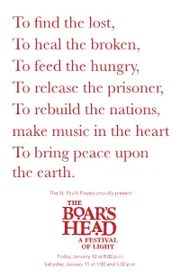 Boars Head Program.Indd
