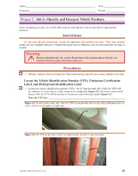 Instructions Warning Procedures
