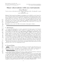 Maser Observations with New Instruments