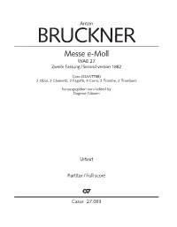 Messe E-Moll WAB 27 Zweite Fassung/Second Version 1882