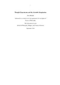 MURPHY, Alice. Thought Experiments and the Scientific Imagination. Phd