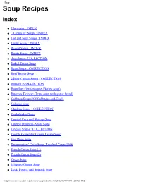 Soup Recipes Index