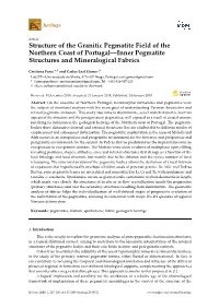 Structure of the Granitic Pegmatite Field of the Northern Coast of Portugal—Inner Pegmatite Structures and Mineralogical Fabrics