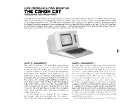 The Canon Cat After of Release Before Macintosh