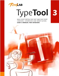 Typetool 3 for Windows User Manual