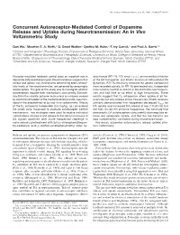 Concurrent Autoreceptor-Mediated Control of Dopamine Release and Uptake During Neurotransmission: an in Vivo Voltammetric Study