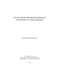 Formal Model-Based Development of Network-On-Chip Systems