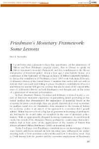 Friedman's Monetary Framework