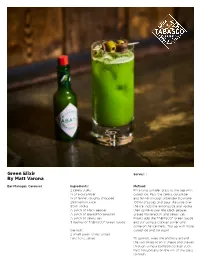 Green Elixir Serves: 1 by Matt Varona