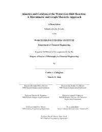 Kinetics and Catalysis of the Water-Gas-Shift Reaction: a Microkinetic and Graph Theoretic Approach