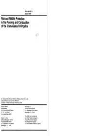 On in the Planning and Construction of the Trans-Alaska Oil Pipeline