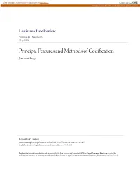 Principal Features and Methods of Codification Jean Louis Bergel