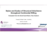 Styles and Scales of Structural Inheritance Throughout Continental Rifting